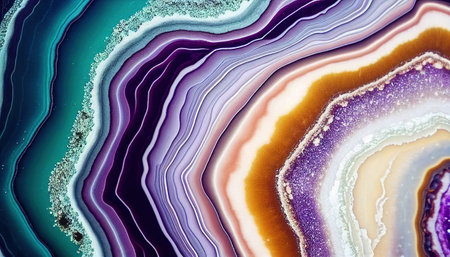 Geode Textures Backgrounds inspired by agate stones, Generative AIの素材