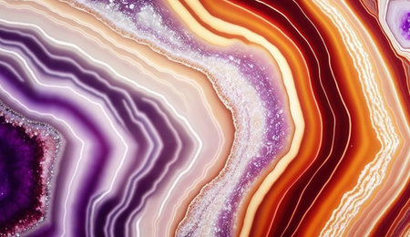 Purple Geode Textures Backgrounds, Gemstone cross section, Generative AIの素材