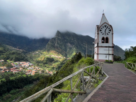View at small town Sao Vicenteの写真素材