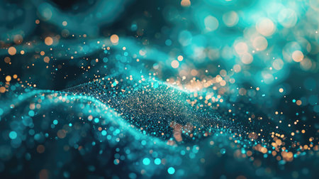 Abstract background with glowing particlesの素材