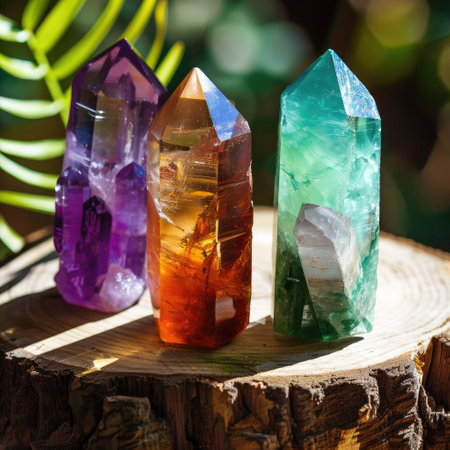 Minerals, Crystals, Semi precious Gemstones, Magic still life for Crystal Energy Healing, Esoteric ritual, Witchcraft, Spiritual practice, Meditation, reikiの素材