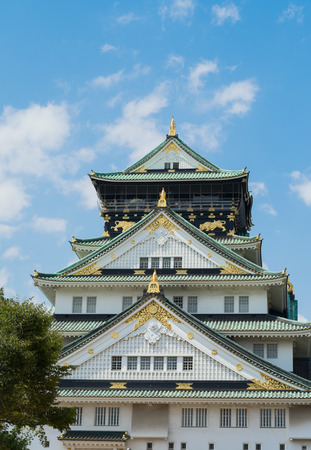 Osaka castle on blue skyのeditorial素材