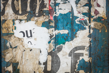 Mixed paper texture on wood grunge background with vignetteの写真素材