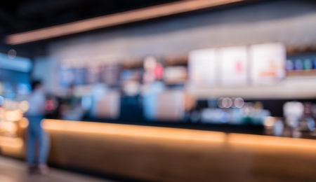 Blurry background of cafeの写真素材