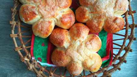 ruddy, freshly baked rolls