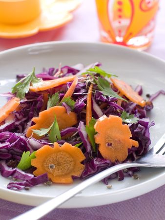 Bowl of fresh vegetable saladの写真素材