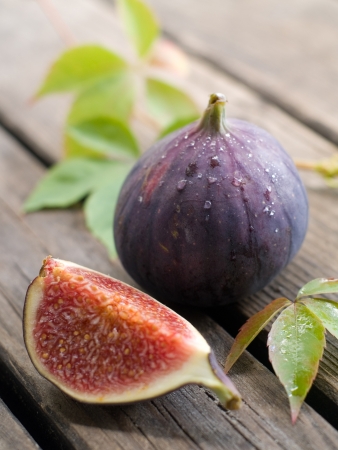 Fresh ripe figs on natural background, selective focus の写真素材
