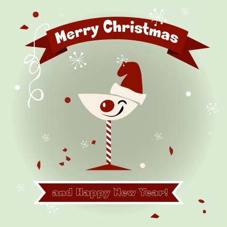 Greetings card with happy new year, vector, EPS10 のイラスト素材