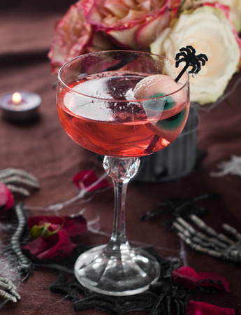 Halloween drink for party, selective focus の写真素材