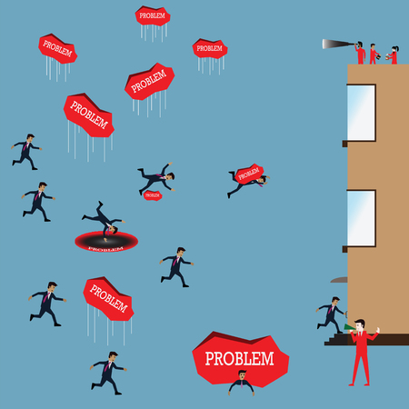 Business success, can survive from any problem in they jobs, vector, Illustrationのイラスト素材
