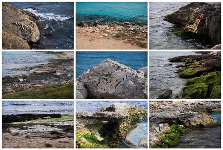 rocky shoreの写真素材