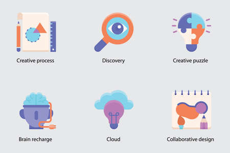 Vector design colorfull iconsのイラスト素材