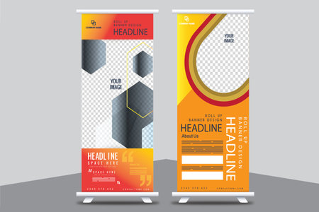 Roll banner vector designのイラスト素材