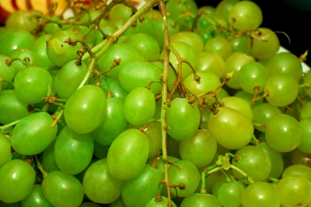 Closeup image of green grapesの写真素材