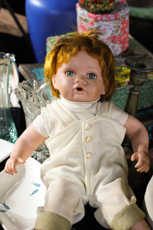 Picture of a doll in the shopの写真素材