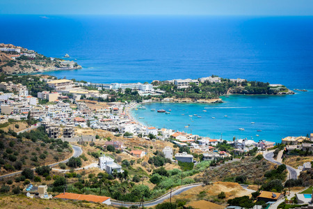Picture of a beautiful Greek lagoonの写真素材