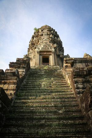 Picture of one of the ancient temples in Angkor Wat, Cambodiaの写真素材