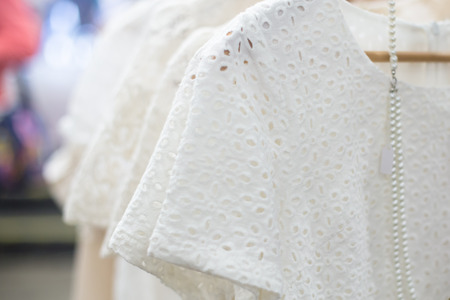 Picture of the clothes in the retail storeの写真素材