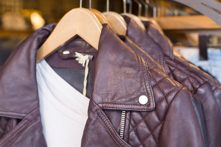 Picture of the clothes in the retail storeの写真素材