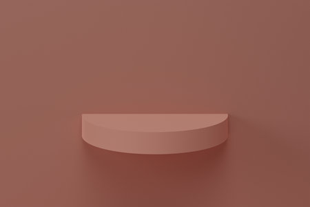 Minimal background, mock up with podium for product display,abstract white geometry shapeの写真素材