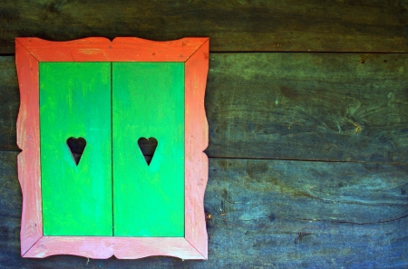 Wooden frame of the window の写真素材