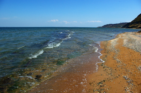Wild beach on the Sea of &#8203;&#8203;Azovの写真素材