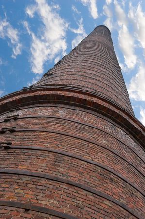 big chimney stalk on sky backgroundの写真素材