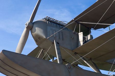 This is a replica of the plane that first traveled the South Atlantic route in 1921. Sacadura Cabral and Gago Coutinho, Portugals pioneer naval aviators first flew the route, Lisbon, Portugal - Rio de Janeiro, Brazil in 1921. They say it is one of the woの写真素材