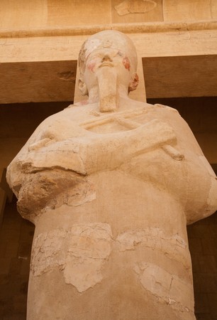 ancient Egyptian statue of Hatshepsut Temple, Egypt, Luxorの写真素材