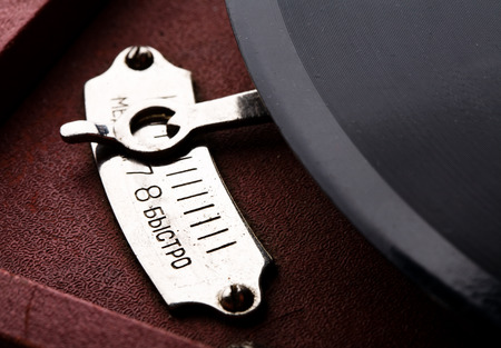 old Russian gramophone temp speed changer switchの写真素材