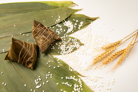 Chinese traditional festivals of Dragon Boat Festival and zongziの写真素材