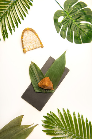 Chinese traditional festivals of Dragon Boat Festival and zongziの写真素材