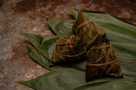 Chinese traditional festivals of Dragon Boat Festival and zongziの写真素材