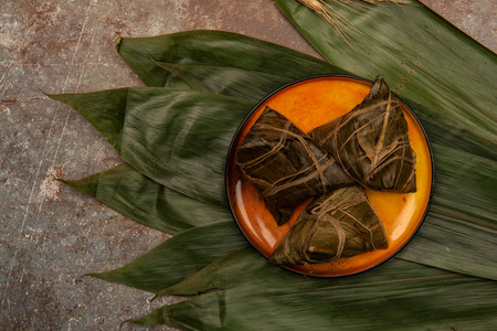 Chinese traditional festivals of Dragon Boat Festival and zongziの写真素材