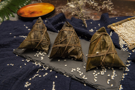 Chinese traditional festivals of Dragon Boat Festival and zongziの写真素材
