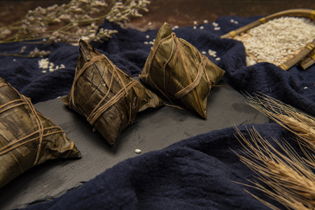 Chinese traditional festivals of Dragon Boat Festival and zongziの写真素材