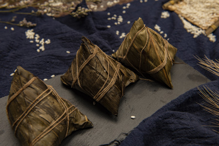 Chinese traditional festivals of Dragon Boat Festival and zongziの写真素材