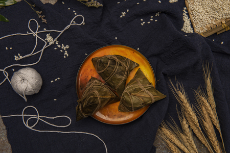 Chinese traditional festivals of Dragon Boat Festival and zongziの写真素材