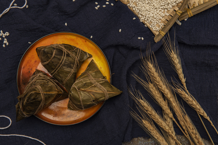Chinese traditional festivals of Dragon Boat Festival and zongziの写真素材