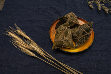 Chinese traditional festivals of Dragon Boat Festival and zongziの写真素材