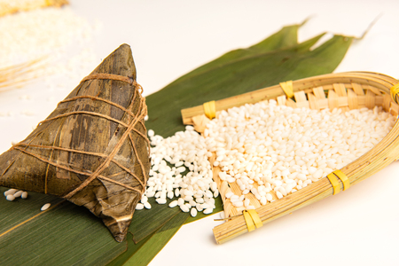 Chinese traditional festivals of Dragon Boat Festival and zongziの写真素材