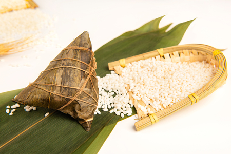 Chinese traditional festivals of Dragon Boat Festival and zongziの写真素材