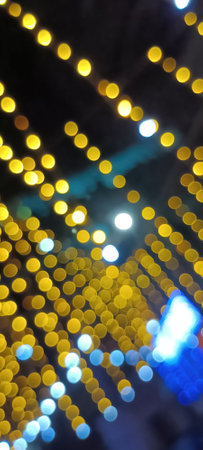 Red glitter vintage lights background. vintage lights background. dark gold and black. defocused Bright glowing lights blurred redの写真素材