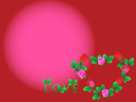 Holiday ("Valentine Day") card (vector illustration)のイラスト素材