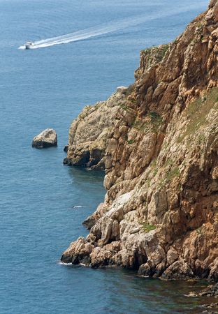 Summer coast view (Balaclava bay entrance, Crimea, Ukraine)の写真素材