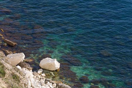 Coastal rock view from Phiolent Cape (Krimea, Ukraine)の写真素材