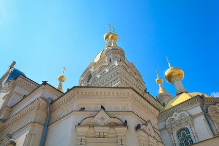 Pokrovskij (Protection of the Blessed Virgin Mary)  - (main Orthodox temple) in Sevastopol City centre (Crimea, Ukraine). Built in 1905 by architect B. A. Feldman.の写真素材