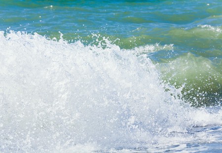 Sea surf great wave break on coastlineの写真素材