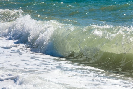 Sea surf great wave break on coastline