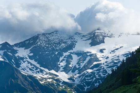 Summer (June) Alp mountain tops view from Grossglockner High Alpine Roadの写真素材